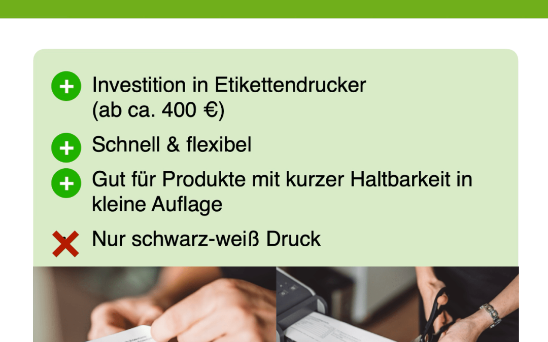 Lebensmitteletiketten drucken