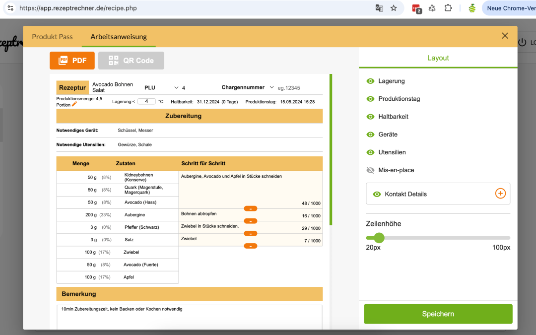 Rezeptblätter zum Ausdrucken