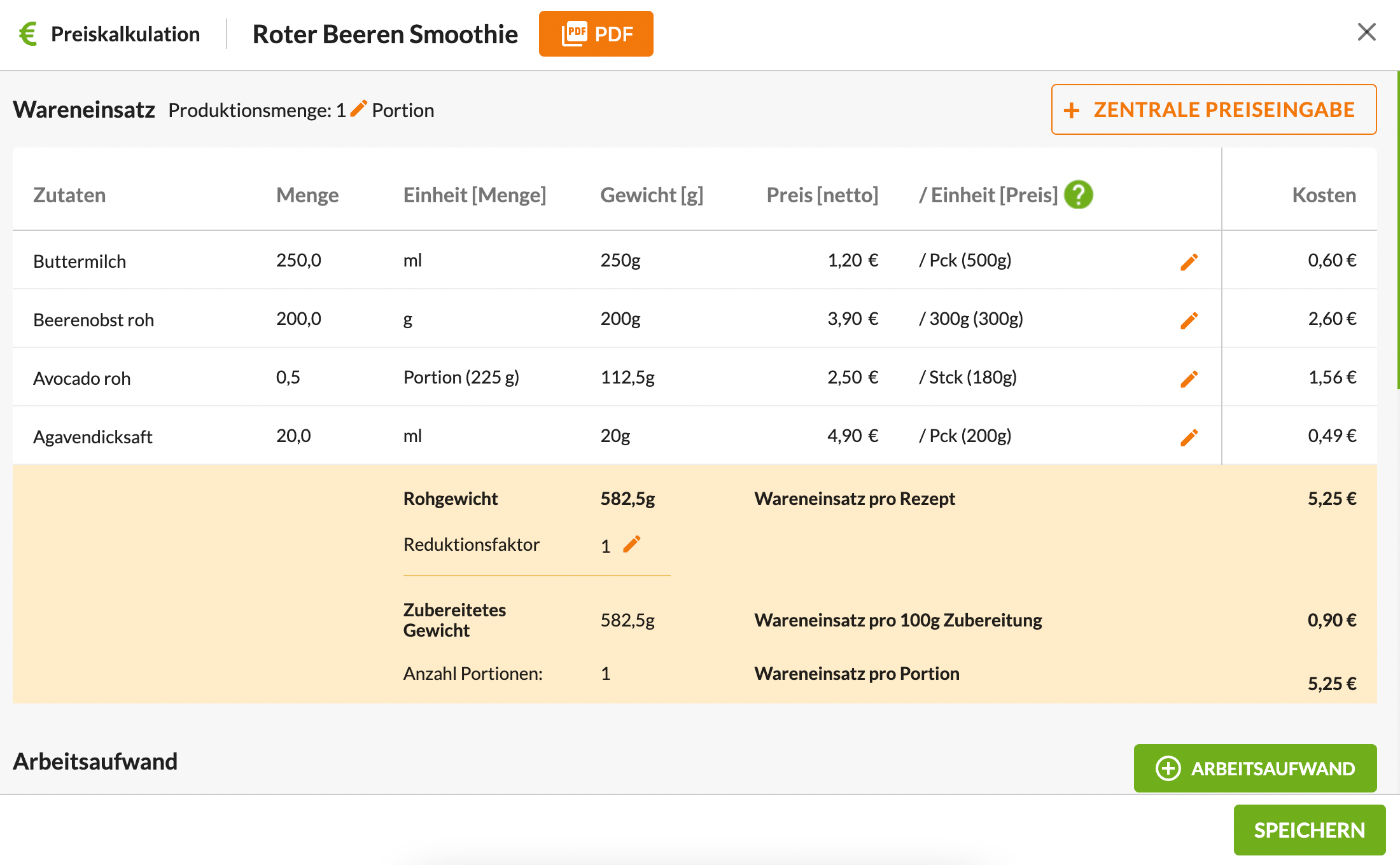 Literpreis Online Rechner für Getränke und Lebensmittel