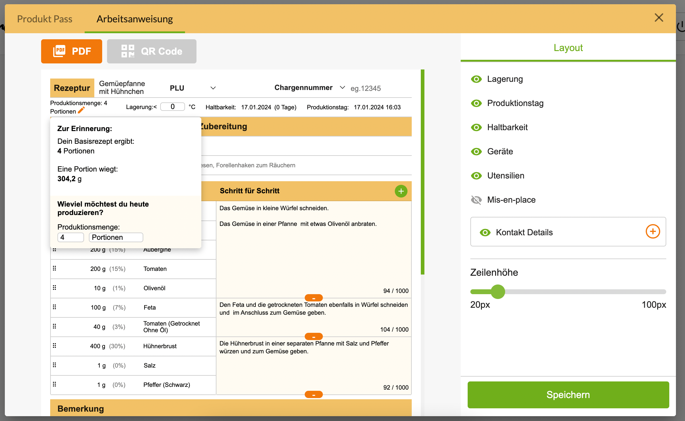 Wochenplan für Kita zum ausdrucken mit Mengenrechner