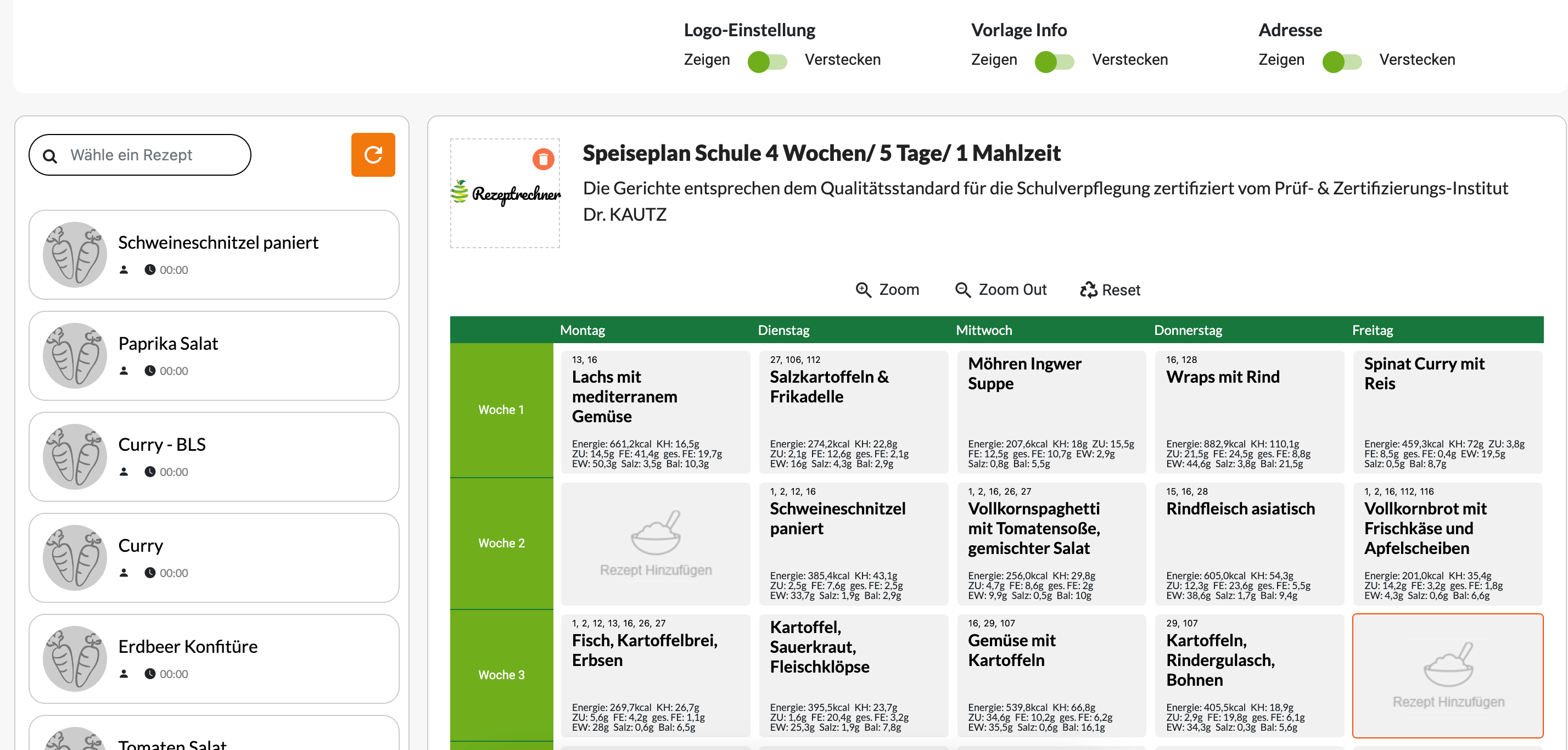 Schulverpflegung Software