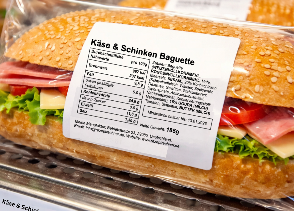 Lebensmittelkennzeichnung: Belegte Brötchen verkaufen