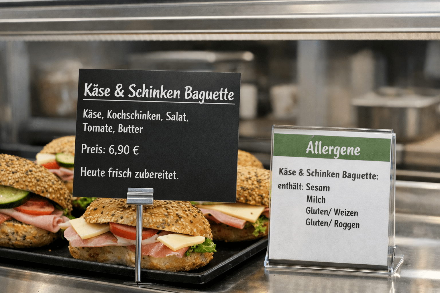 Lebensmittelkennzeichnung Beispiel Belegte Brötchen lose