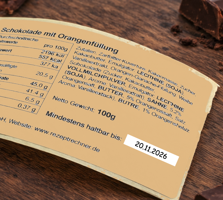 Wie kann man das Mindesthaltbarkeitsdatum (MHD) drucken?