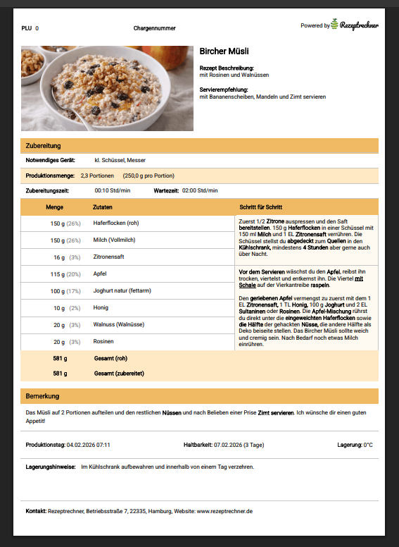 Arbeitsanweisung PDF Vorlage ausgefüllt 